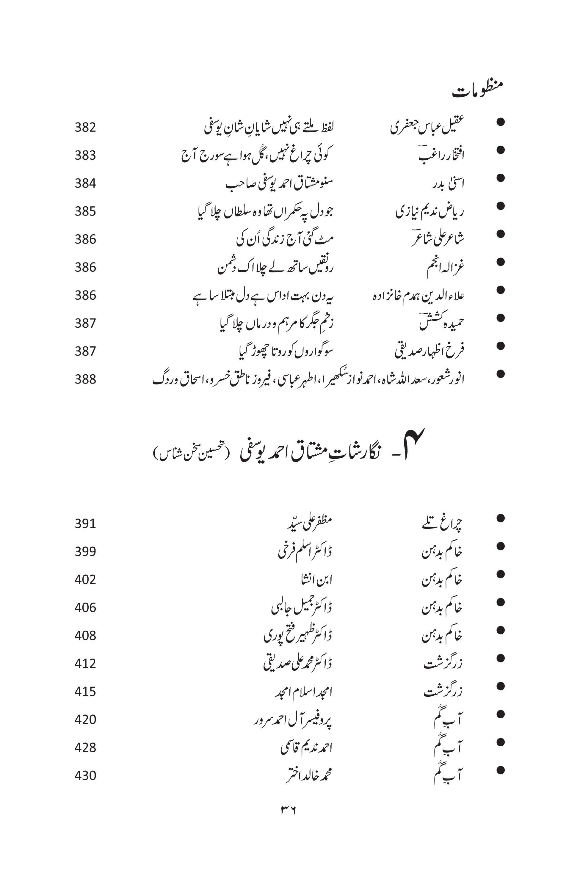 MUSHTAQ AHMAD YUSUFI; KUCH YADAIN KUCH BATAIN